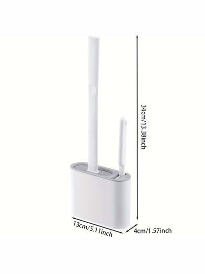 Random Delivery Silicone Toilet Brush Set & Wall Mounted Toilet Brush Holder