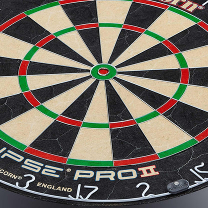 Eclipse Pro Dartscheibe Mit 2 Borsten Und Professionellem Sisal Und High Definition Spider, Professionelle Dartscheibe Für Erwachsene, Ultradünne Draht- Und Klammerfreie Konstruktion