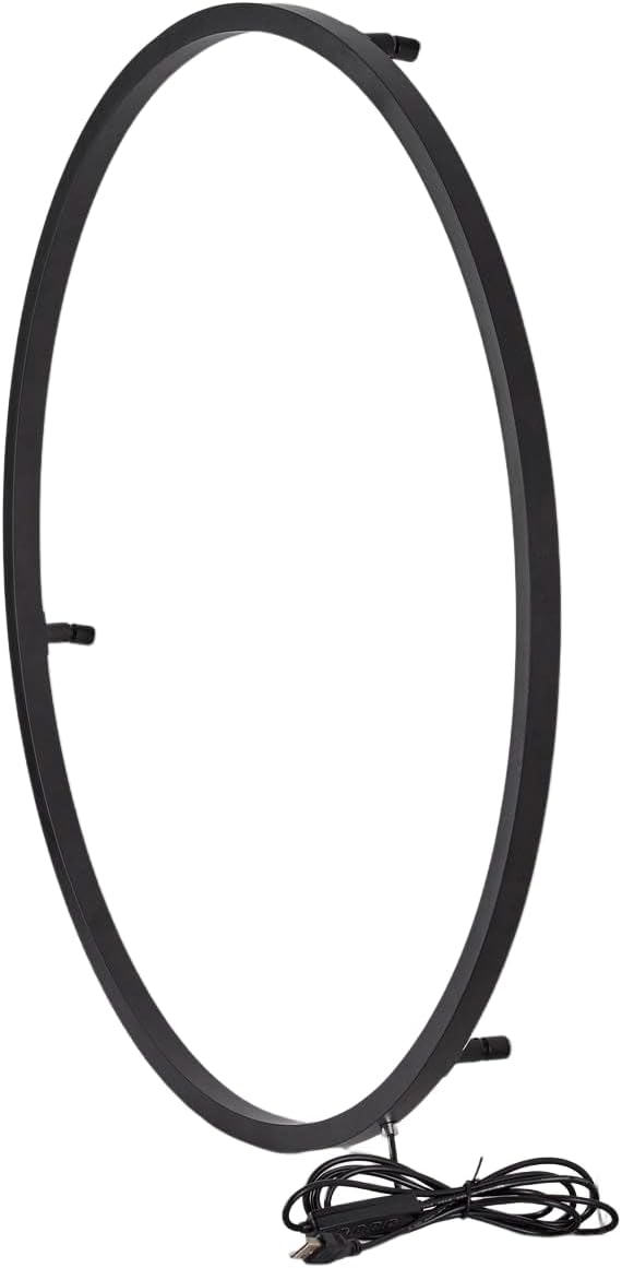 Wall Light Circle 60Cm Indoor LED Ring Wall Light for Living Room Black Wall Lamp round Indirect Light Minimalist Circle Wall Light for Bedroom, Office, Shop, Hallway and Cafe