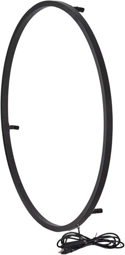 Wall Light Circle 60Cm Indoor LED Ring Wall Light for Living Room Black Wall Lamp round Indirect Light Minimalist Circle Wall Light for Bedroom, Office, Shop, Hallway and Cafe