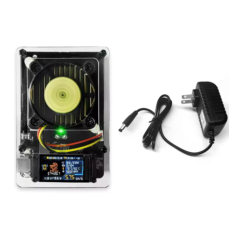 Bitcoins Nmminer Nmaxe Official Ultra BM1366 ASIC Chip Solo Lottery Miner 500Gh/S Fully Open-Source Home Use with Display