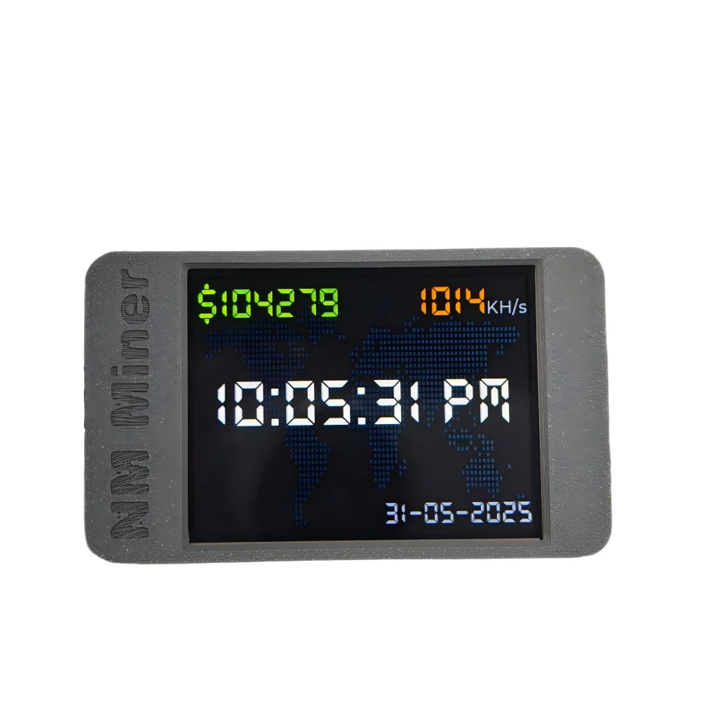 Nmminer Nerdminer V2 Hashrate 1000Kh/S Lucky Miner ESP32 2.8 Inch Smart Display Crypto Solo Lottery Bitcoin ESP32-2432S028R