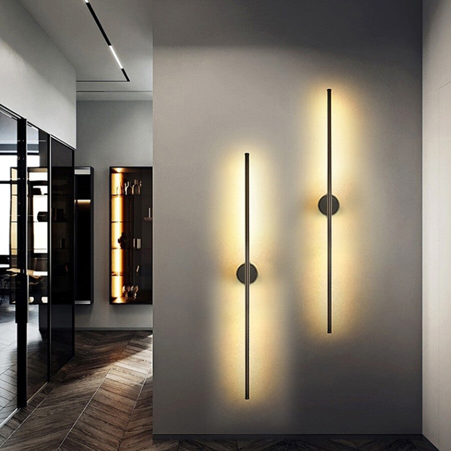 Minimalistic Aluminum Linear LED Wall Sconce Wall Lights for Living Room Bedroom