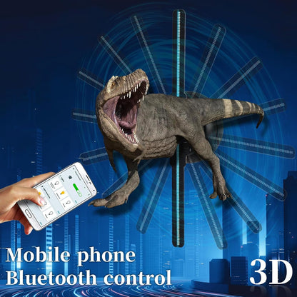 3D Hologram Fan,4.3 Inch Picture Fan Spinner with Wifi +Remote ,Hologram Projector HD LED with 700 Video Library ,Holographic Fan for Halloween，Home Decorations，Anime Character Projection，Parties