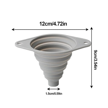 Silicone Funnel, Colla-Psible Funnel, Durability Kitchen Large Wide Mouth, Silicone Funnels for Kitchen Use Filling Bottles, Daily Cooking, and Water or Powder Transfer, Fold Flat for Space Saving