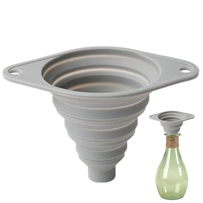 Silicone Funnel, Colla-Psible Funnel, Durability Kitchen Large Wide Mouth, Silicone Funnels for Kitchen Use Filling Bottles, Daily Cooking, and Water or Powder Transfer, Fold Flat for Space Saving
