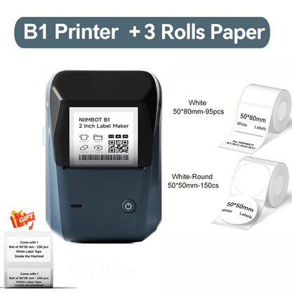 B1 Thermal Label Printer Wireless Self-Adhesive Pocket Bluetooth Inkless Label Maker for Business Price-Tag Sticker