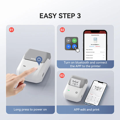 B1 Thermal Label Printer Wireless Self-Adhesive Pocket Bluetooth Inkless Label Maker for Business Price-Tag Sticker