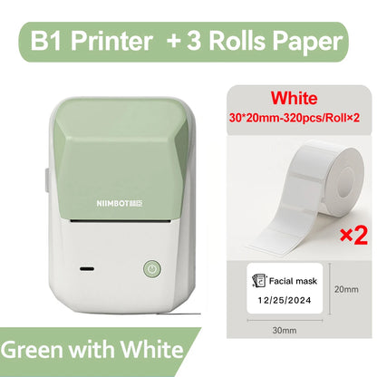 B1 Thermal Label Printer Wireless Self-Adhesive Pocket Bluetooth Inkless Label Maker for Business Price-Tag Sticker