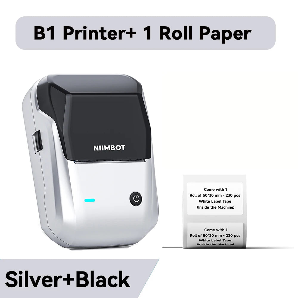 B1 Thermal Label Printer Wireless Self-Adhesive Pocket Bluetooth Inkless Label Maker for Business Price-Tag Sticker
