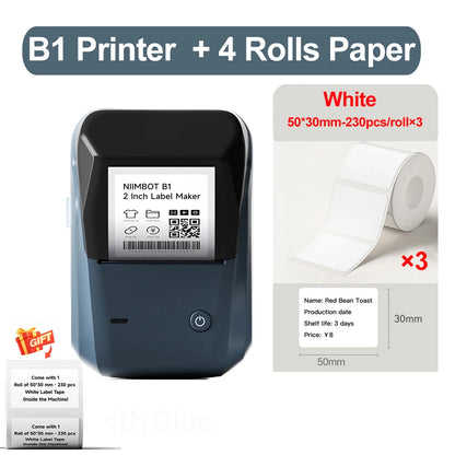 B1 Thermal Label Printer Wireless Self-Adhesive Pocket Bluetooth Inkless Label Maker for Business Price-Tag Sticker