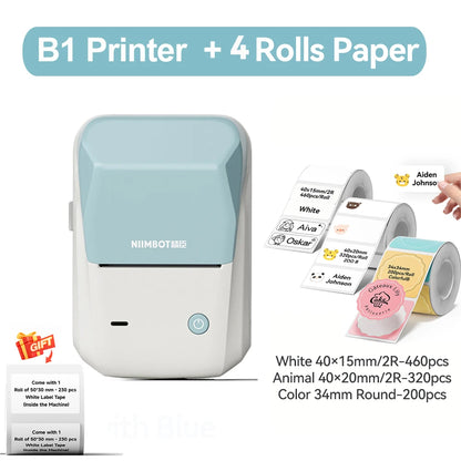 B1 Thermal Label Printer Wireless Self-Adhesive Pocket Bluetooth Inkless Label Maker for Business Price-Tag Sticker