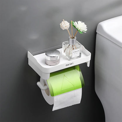 Waterproof Toilet Paper Holder, Wall Mount Shelf, Toilet Paper Tray, Roll Paper Towel Holder Case, Tube Storage Box