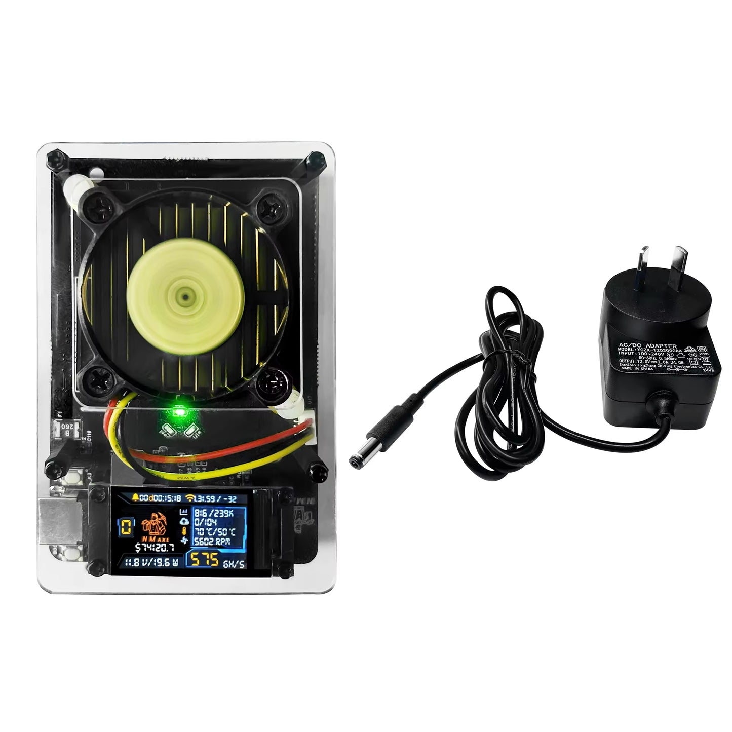 Bitcoins Nmminer Nmaxe Official Ultra BM1366 ASIC Chip Solo Lottery Miner 500Gh/S Fully Open-Source Home Use with Display