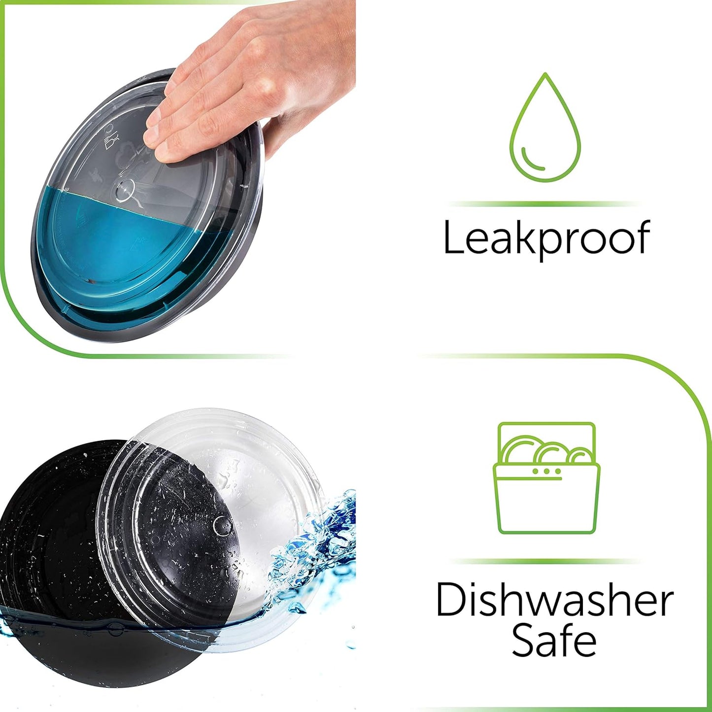 [30-Pack] Meal Prep Containers Reusable - Batch Cooking Plastic Food Containers with Lids - Microwavable Freezer Dishwasher Safe - Takeaway Lunch Box